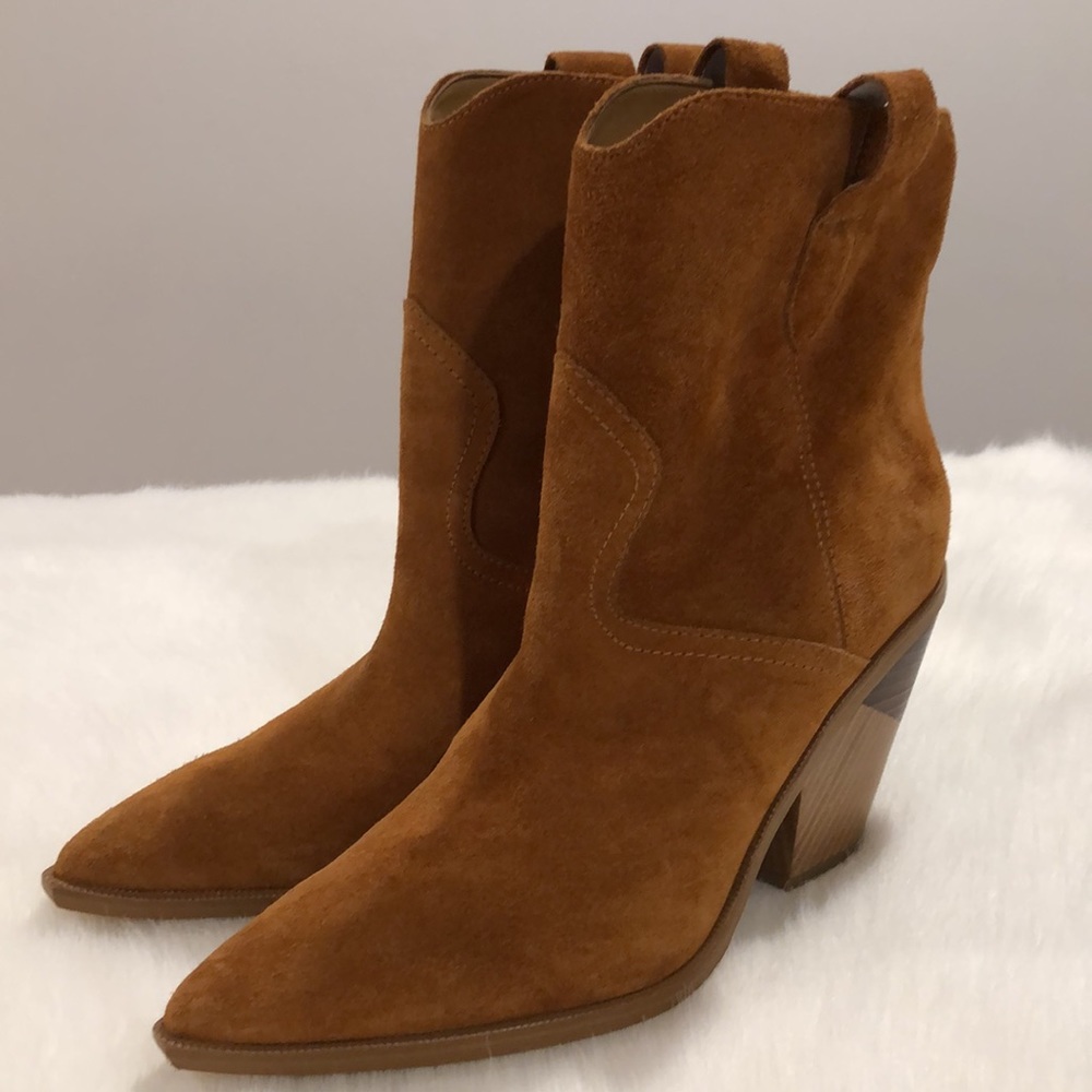 Suede Marc Fisher Heeled Cowboy Boot-New with Box!